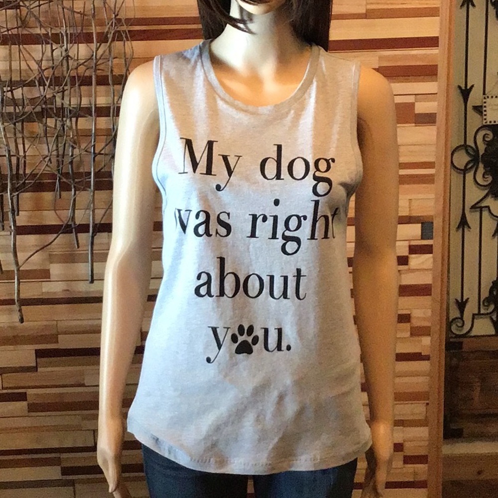 NEW HIGH QUALITY DOG LOVERS GRAPHIC TANK TOP - Picture 4 of 6
